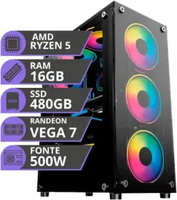 PC Gamer Ryzen 5 16GB SSD 480GB