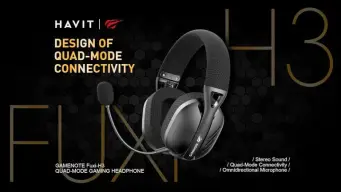 Havit Fone de Ouvido Headset Gamer Fuxi-H3 Black Com Fio e Sem Fio, Wireless 2 — imagem 7