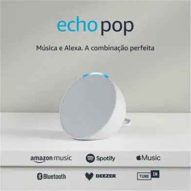 Echo Pop (Geração mais recente) | Smart speaker compacto com som envolvente e