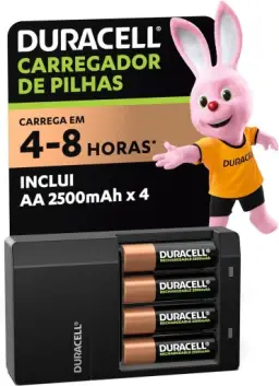 Duracell Carregador de Pilhas Recarregáveis AA e AAA Com 4 Pilhas AA Inclusas – — imagem 1