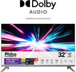 Smart TV 32" Philco LED Roku Tv HD Dolby Audio P32CRA — imagem 9