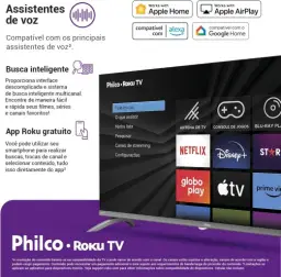 Smart TV 32" Philco LED Roku Tv HD Dolby Audio P32CRA — imagem 7