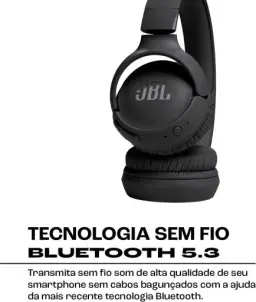 JBL, Fone de Ouvido On ear, Headphone, Tune 520BT, Sem Fio - Preto — imagem 4