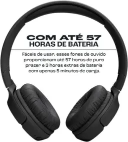 JBL, Fone de Ouvido On ear, Headphone, Tune 520BT, Sem Fio - Preto — imagem 2