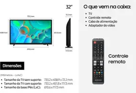 Samsung Smart TV 32" HD H5000F 2025 — imagem 3