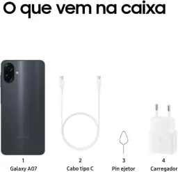 Celular Samsung Galaxy A07 128GB, 4GB, Câm. 50MP, Tela 6.7"- Preto — imagem 10