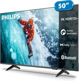 PHILIPS Smart TV, 50" 4K, 50PUG7300, Comando de Voz, Bluetooth, HDR — imagem 4