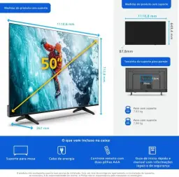 PHILIPS Smart TV, 50" 4K, 50PUG7300, Comando de Voz, Bluetooth, HDR — imagem 11