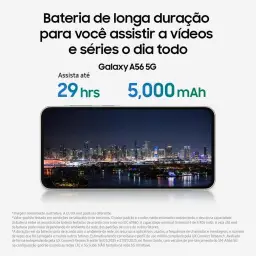 Smartphone Samsung Galaxy A56 5G 128GB, 8GB RAM, Câmera 50MP, IP67 — imagem 8