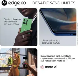 Smartphone Motorola Edge 60 5G - 512GB 24GB (12GB RAM+12GB Ram Boost) Tela — imagem 5