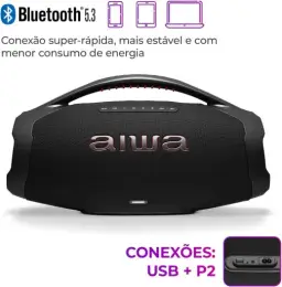 Caixa de Som Boombox Plus AIWA BBS-01-B 200W Bluetooth 5.3-200W RMS - 30 Horas — imagem 11
