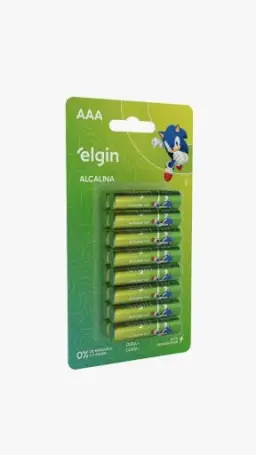 Pilha Alcalina AAA com 16 unidades Elgin Palito — imagem 1