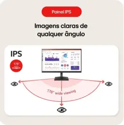 Monitor PC Gamer LG 24MS500 24" IPS 100Hz Full HD HDMI 2x — imagem 3
