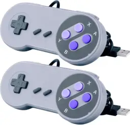 2 pacotes de controles USB para Super NES SNES, controlador USB Famicom, joypad — imagem 1