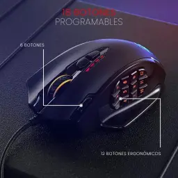 Mouse Gamer Redragon Impact Preto RGB M908 — imagem 5