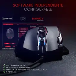 Mouse Gamer Redragon Impact Preto RGB M908 — imagem 8