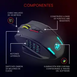 Mouse Gamer Redragon Impact Preto RGB M908 — imagem 6