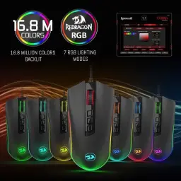 Mouse Gamer Redragon Cobra, Chroma RGB, 10000DPI, 7 Botões, Preto — imagem 4