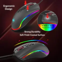 Mouse Gamer Redragon Cobra, Chroma RGB, 10000DPI, 7 Botões, Preto — imagem 8