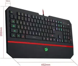 Teclado Gamer Membrana Redragon Karura 2 RGB ABNT2 Preto - K502RGB, UNICO — imagem 2