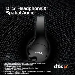 Headset Sem Fio Gamer HyperX Cloud Stinger Core 7.1 -HHSS1C-BA-BK/G, Preto — imagem 3