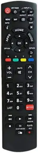 Controle Remoto P/Tv Lcd Panasonic Viera C/Netflix