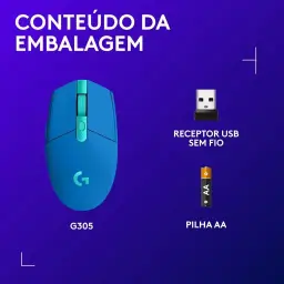 Mouse Gamer Sem Fio Logitech G305 LIGHTSPEED com 6 Botões Programáveis e Até — imagem 8