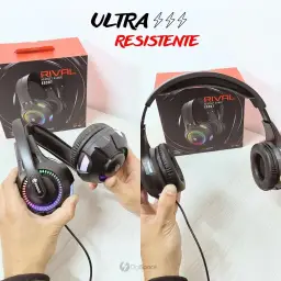 Fone De Ouvido Headset Gamer Luz Led RGB Compatível com Computador, Celular — imagem 6