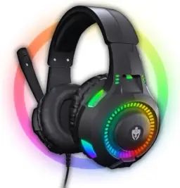Fone De Ouvido Headset Gamer Luz Led RGB Compatível com Computador, Celular — imagem 1