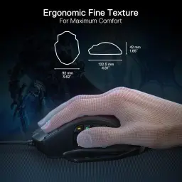Redragon Mouse M908 Impact RGB LED MMO com botões laterais Mouse para jogos com — imagem 7