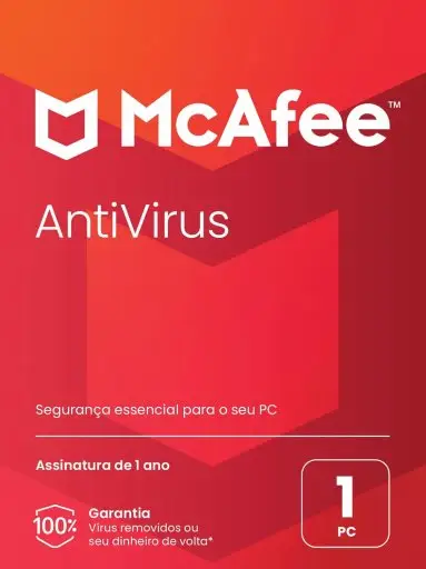 McAfee AntiVirus Protection | 1 PC (Windows) | Software de segurança