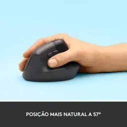 Mouse Sem Fio Logitech Lift Vertical com Design Ergonômico para Redução de — imagem 3