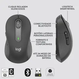 Mouse Sem Fio Logitech Signature M650 com Design de Tamanho Compacto — imagem 8