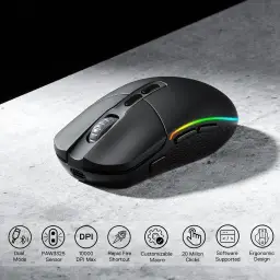 Mouse sem fio Redragon Invader Pro Preto — imagem 2