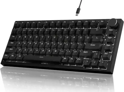 ATTACK SHARK x AJAZZ AK820 Teclado mecânico para jogos com fio 75% com botão