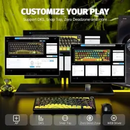 ATTACK SHARK X65 PRO HE Teclado sem fio para jogos Rapid Trigger — imagem 5