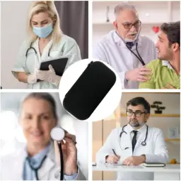 Estojo Rígido Para Estetoscópio e Esfigmomanômetro Preto Premium Com — imagem 6