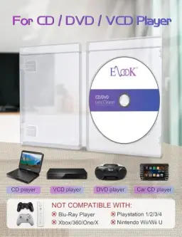 Elook Limpador de CD Player, disco de limpeza de lente a laser para leitor de — imagem 5