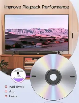 Elook Limpador de CD Player, disco de limpeza de lente a laser para leitor de — imagem 2