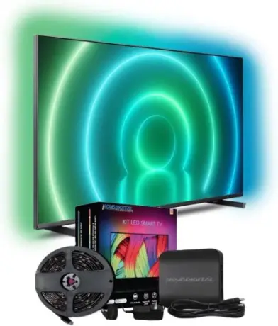 Kit Led Smart Tv Ambient Light Wifi Google Alexa