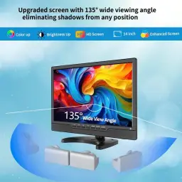 TV LED HD de 14 polegadas, televisão pequena portátil com entrada HDMI — imagem 2