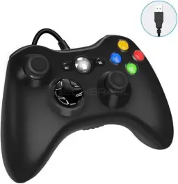 Controle USB com Fio para Xbox 360 Computador Notebook Preto — imagem 2