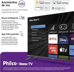 Smart TV 40" Philco Roku TV LED Dolby Audio PTV40M9GR2CGB — imagem 7