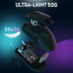 Mouse Gamer Attack Shark X11 59g Superleve sem fio com Dock Magnético RGB — imagem 6