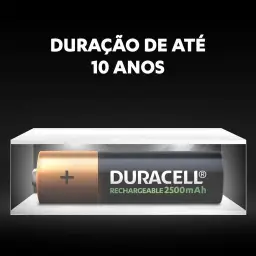 Duracell Pilha Recarregável AA 2500mAh Pequena Com 4 Unidades – Ideal para — imagem 7