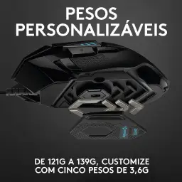 Mouse Gamer Logitech G502 HERO com RGB LIGHTSYNC, Ajustes de Peso — imagem 4
