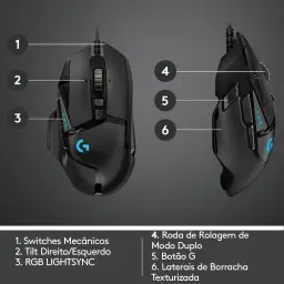 Mouse Gamer Logitech G502 HERO com RGB LIGHTSYNC, Ajustes de Peso — imagem 6