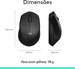 Mouse Sem Fio Logitech M330 SILENT com Clique Silencioso, Design Destro — imagem 10