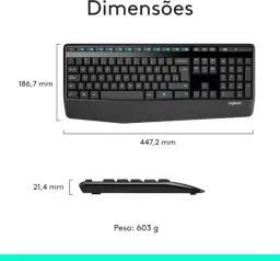 Combo Teclado e Mouse sem fio Logitech MK345 com Teclado com Apoio para as Mãos — imagem 9