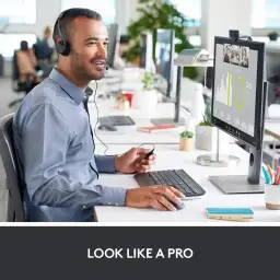 Webcam Full HD Logitech C920s com Microfone Embutido e Proteção de Privacidade — imagem 2